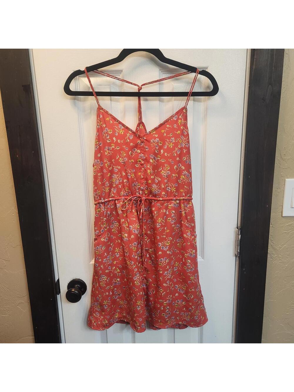AEO Floral Red/Orange Summer Mini Dress- Size 4